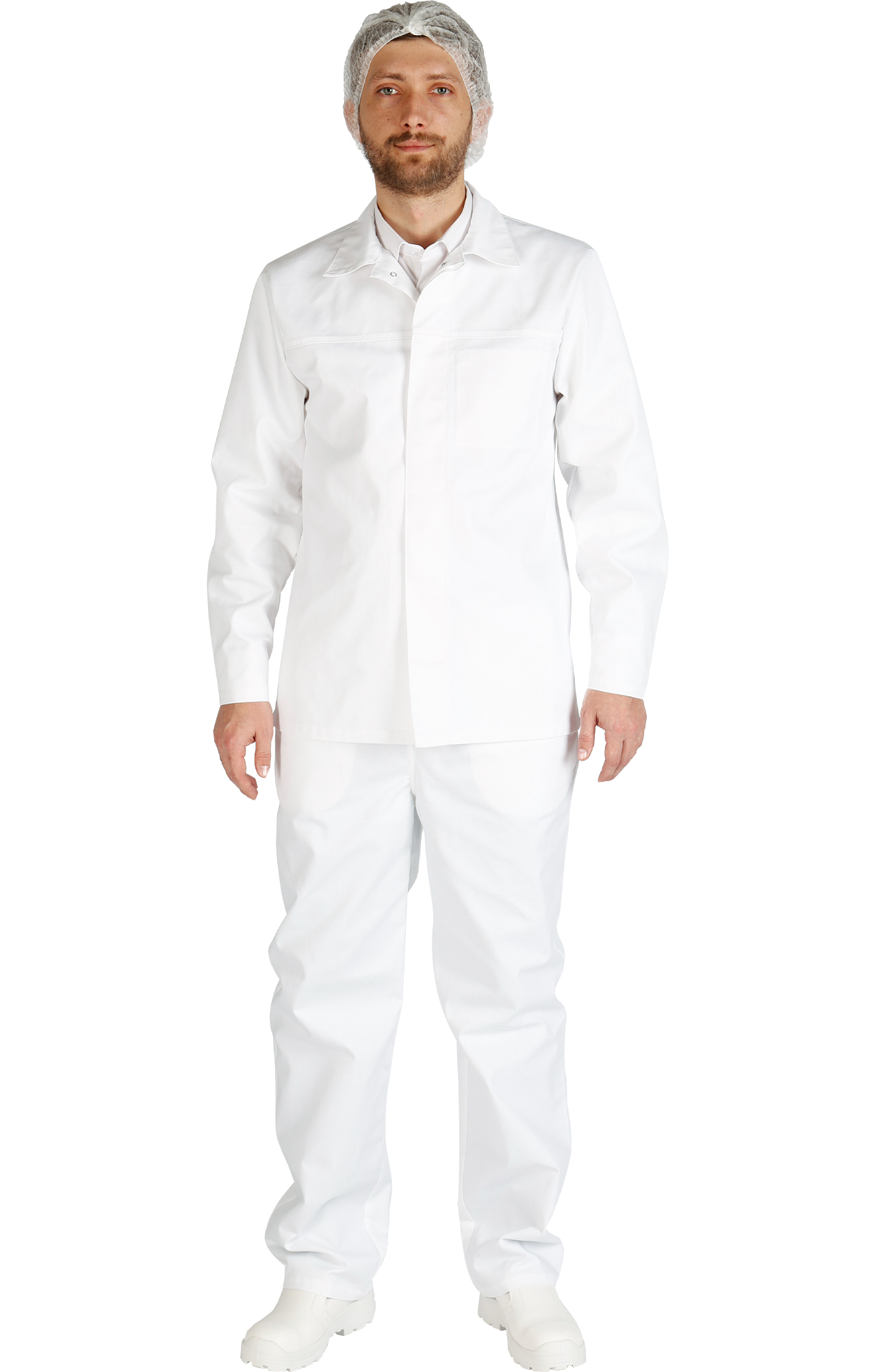 5038154 Брюки Эйч-Лайн мужские белые  Для пищевой промышленности размер 52-54/170-176 Спецодежда  - Вид №2