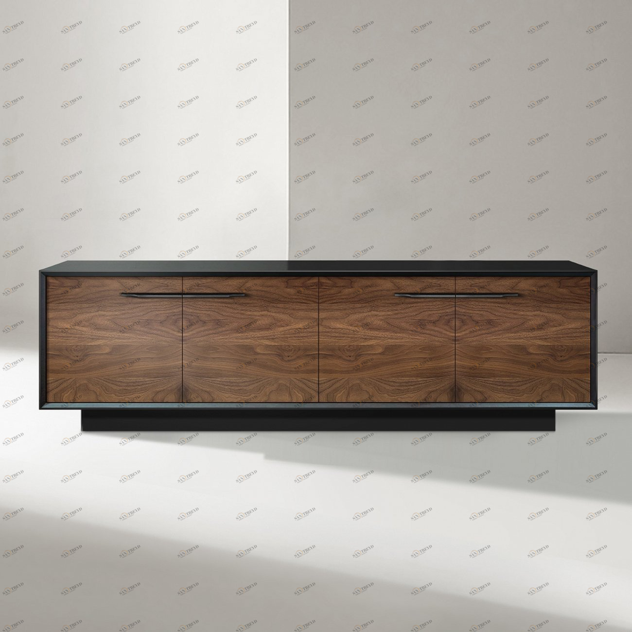 Тумба длинная с 4 дверцами американский орех Garon ACWD GARON 00-3981956 Коричневый 