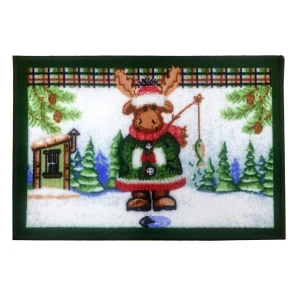 Коврик Олень с рыбкой 40x60 см нейлон цвет мультиколор