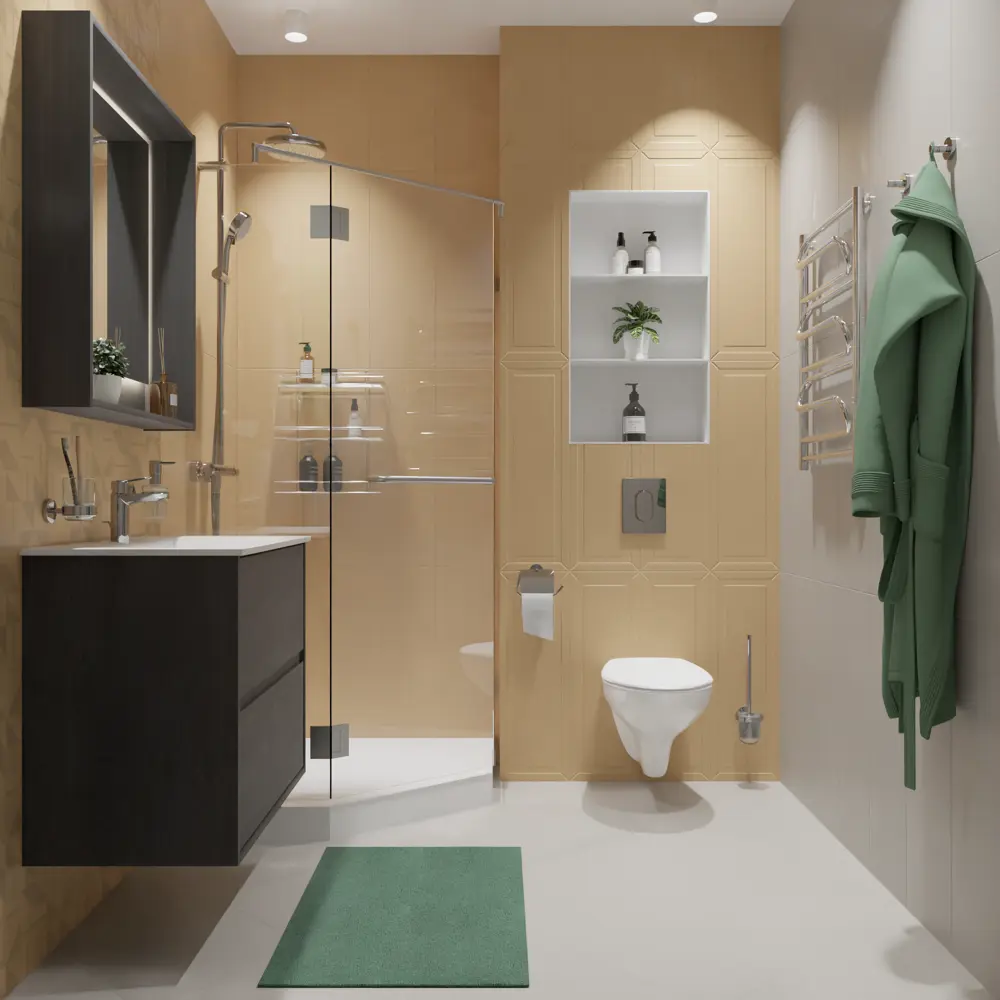 Плитка настенная Керамин Сонет 3 75x25 см 1.69 м² цвет бежевый STLM-2072860 - Вид №5