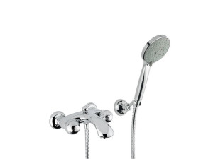 Хромированный латунный настенный смеситель для ванны