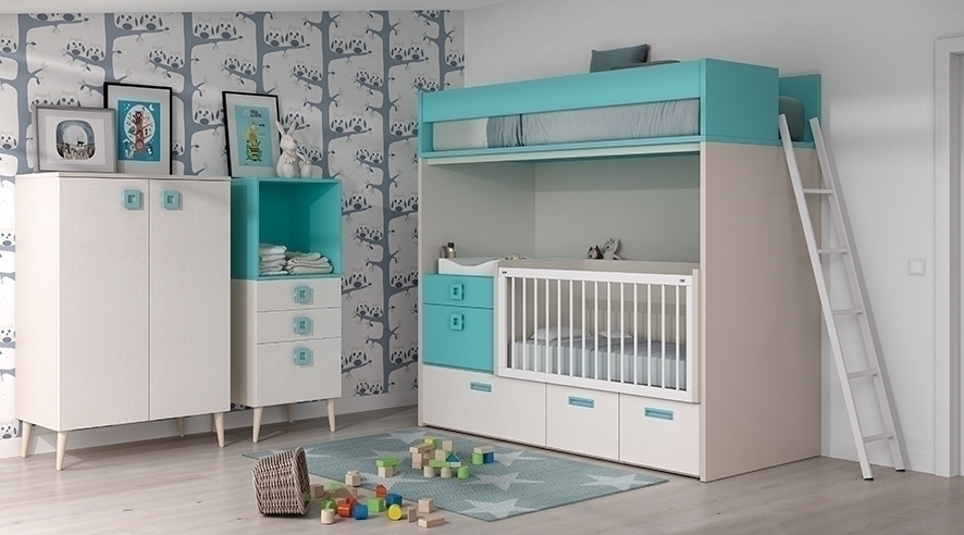 103083 Мебельный комплект с детской кроваткой Ambiente 28 Arasanz Oslo Santreyd - Вид №1