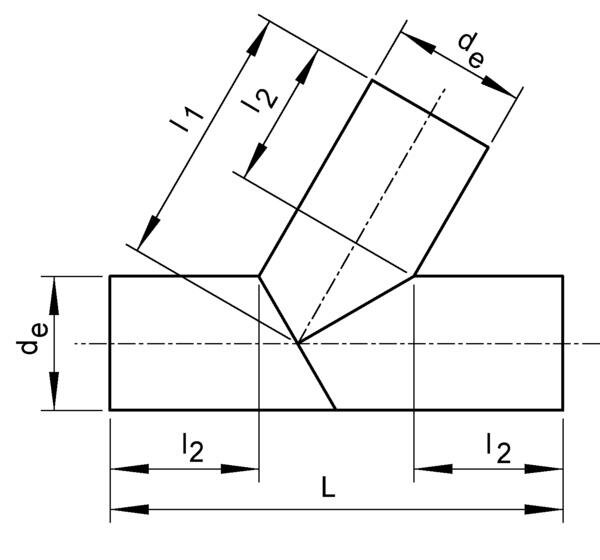 SANIT 903581517 Отделение 60 °, PE 100, SDR 11, независимо от того, не приварены  - Вид №1