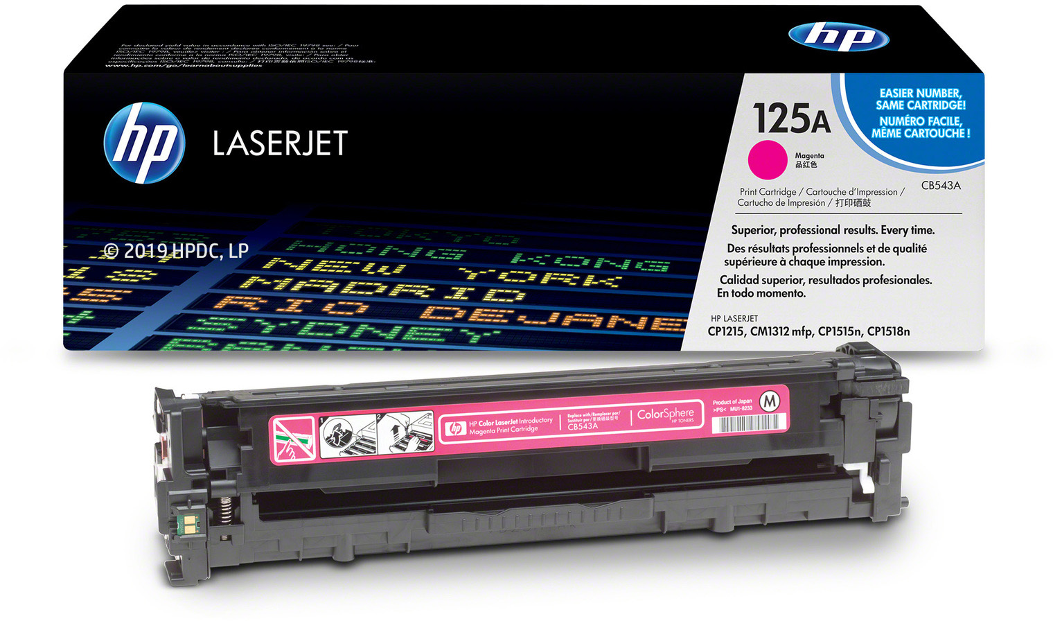 CB543A color laserjet magenta print cartridge HP Santreyd  - Вид №3