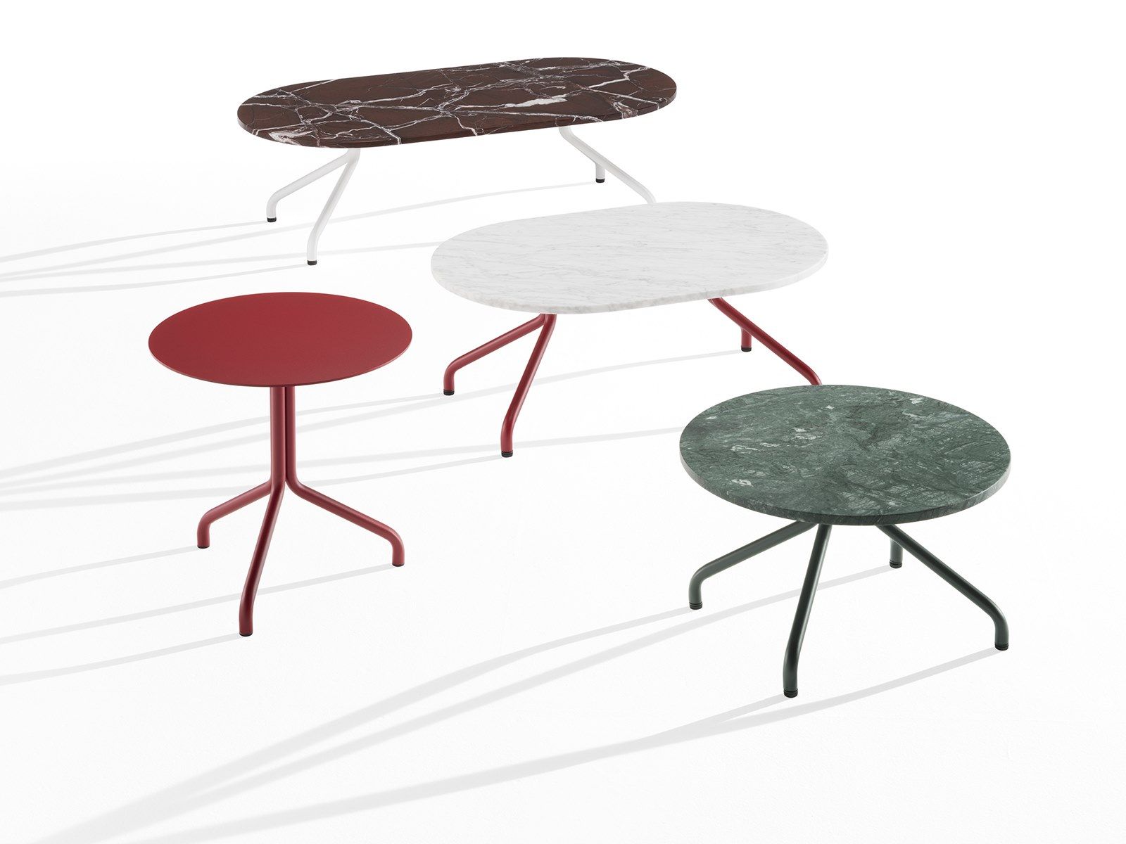 Мраморный овальный журнальный столик с металлическими ножками B-LINE AD.От ARCH-00011155 - Вид №2