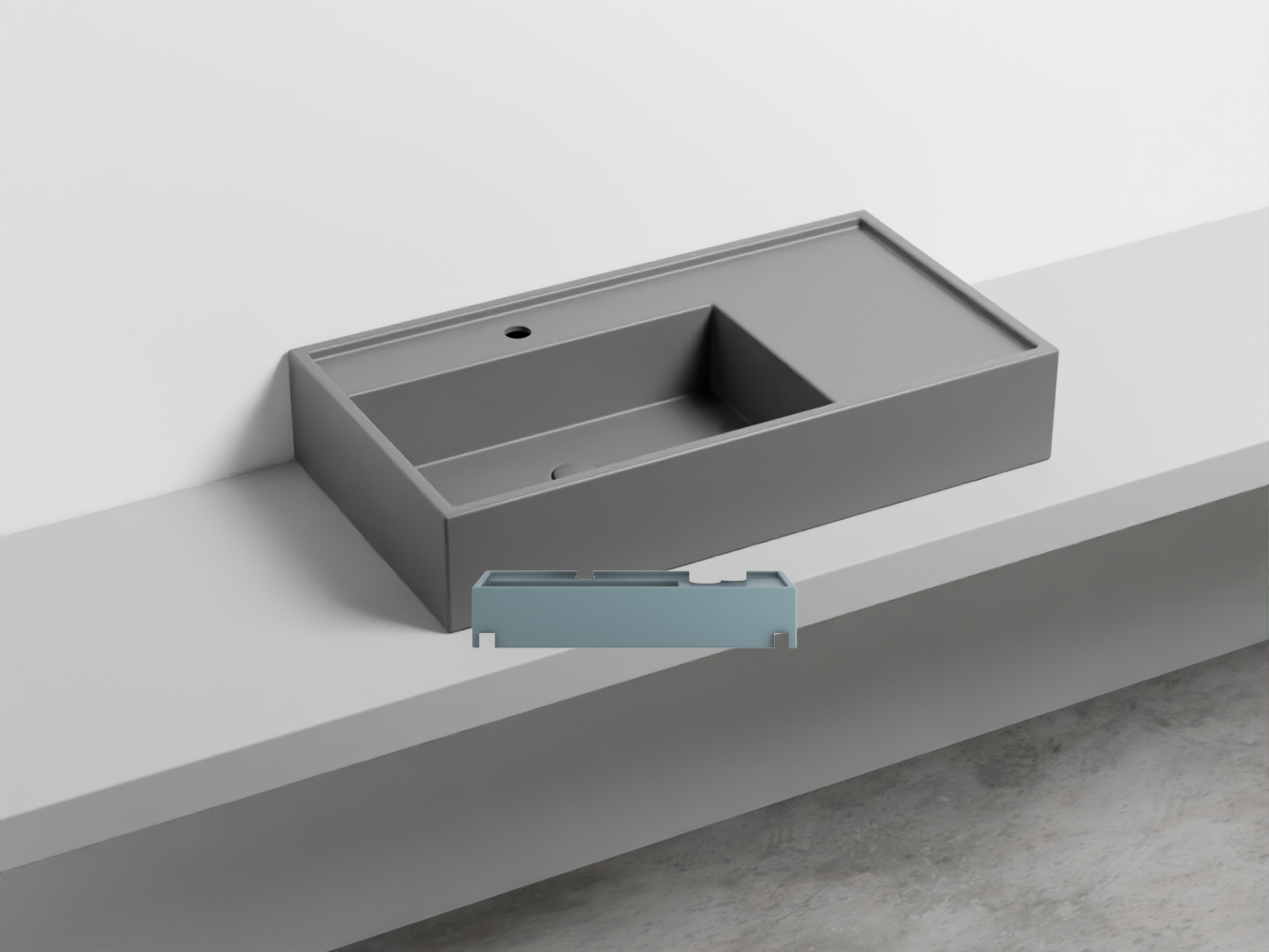 PNLA85-PL Керамическая раковина на одно отверстие 85 cielo Plinio Ceramica Cielo