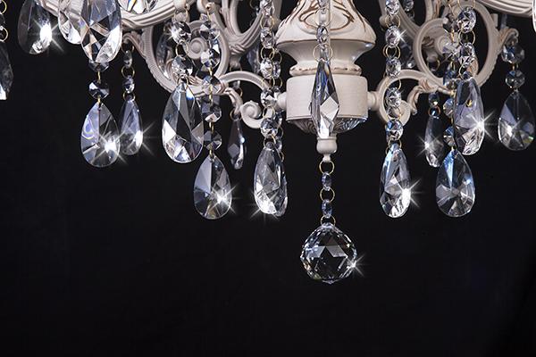 Подвесная люстра Eurosvet 3345/6 белый с золотом/прозрачный хрусталь Strotskis EUROSVET ДИЗАЙНЕРСКИЕ 184754 Белый  - Вид №2