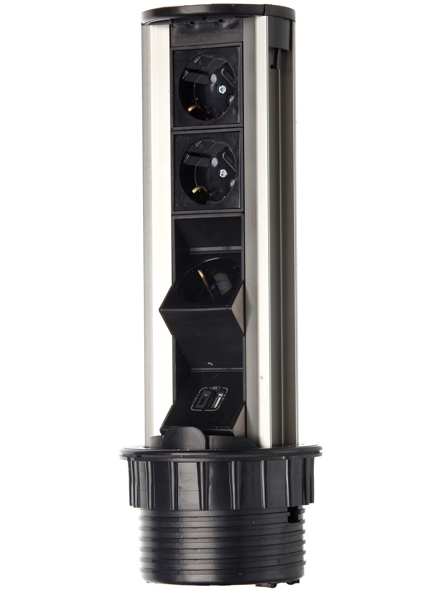 Блок электрических розеток Solo 12006 Black NAVAKO 