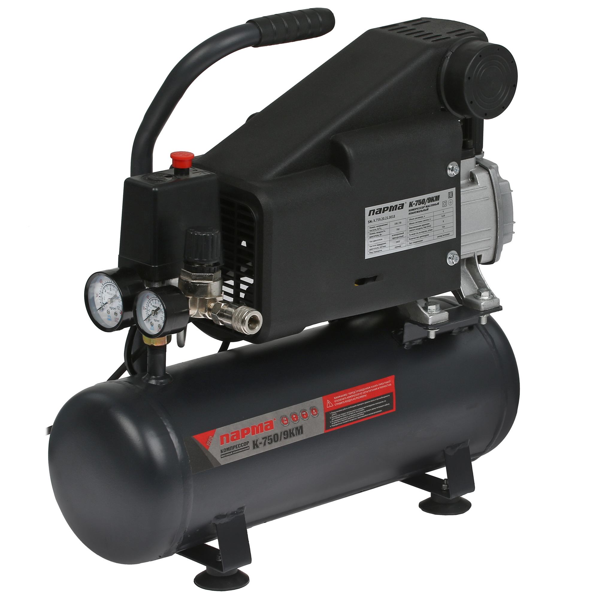 Компрессор поршневой масляный Парма K-750/9КМ 1081885 STDN-0019628