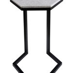FUBR043 Шестиугольный приставной столик с мраморной столешницей ijlbrown  - Вид №5