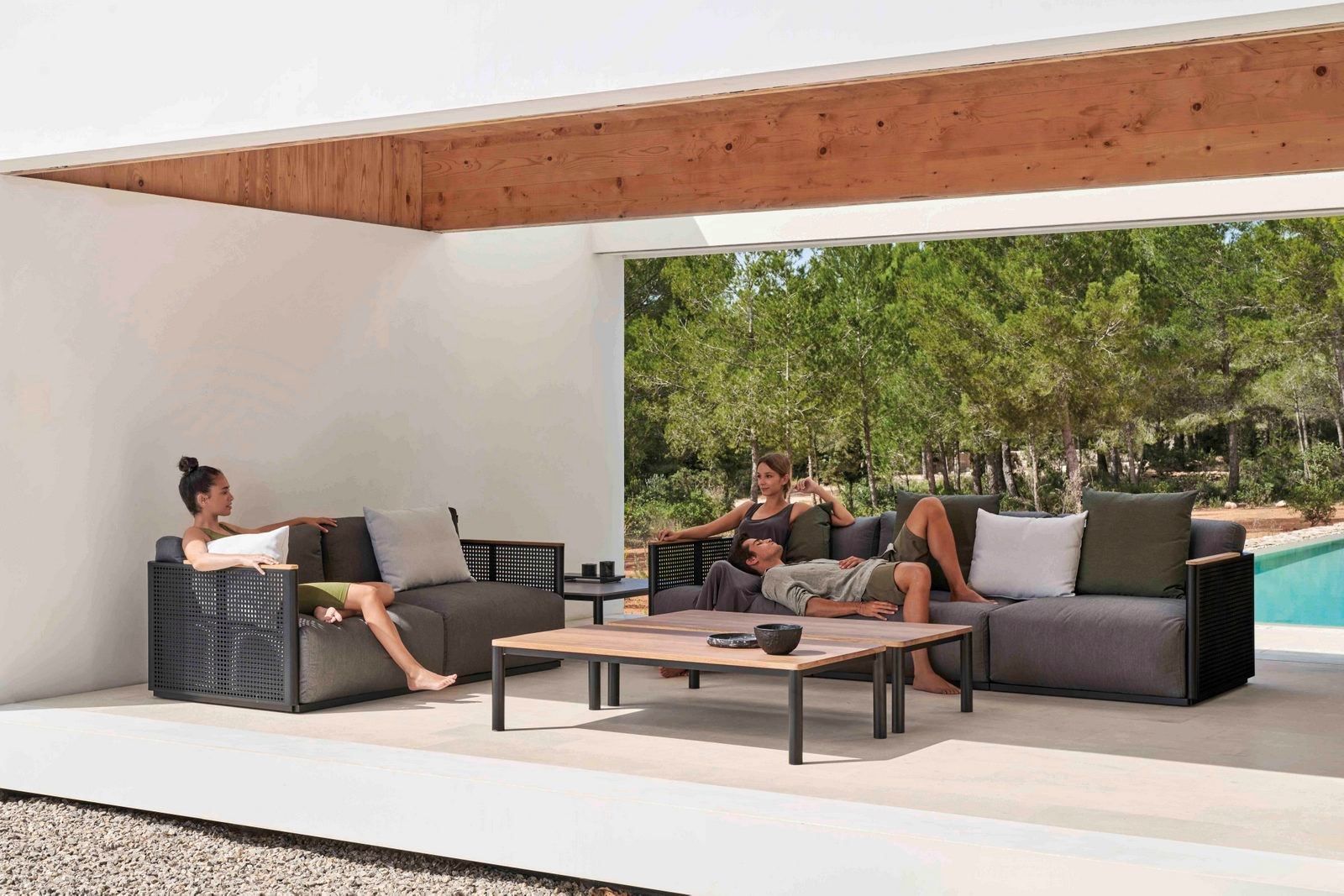 Термокрытая ткань и алюминиевый садовый диван GANDIABLASCO Bosc ARCH-00072845 - Вид №17