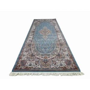 91174069 Ковер прямоугольный Merinos Shahreza 200x400 см цвет лазурно-бежевый STLM-1033751