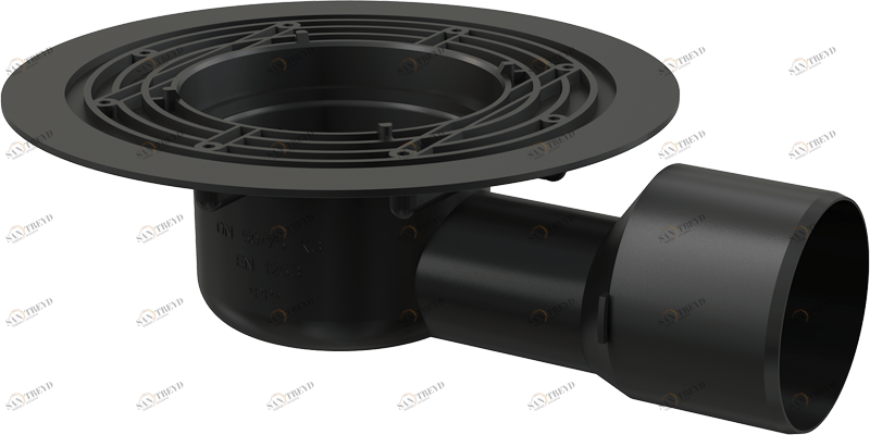 Корпус сливного трапа DN50/75, подводка – боковая ALCAPLAST APV3000