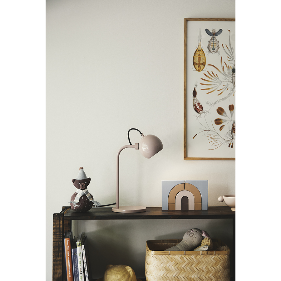 123417 Лампа настольная ball, 24х34 см, пудровая глянцевая Frandsen  - Вид №1