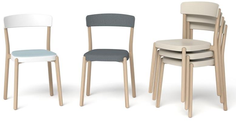 ENEA Штабелируемый стул из дерева и ткани Noa sun-id-1419542 - Вид №3