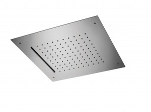 888 / 4QPC 430x430 мм. стальной квадратный потолок для душа, функция дождя и водопада. Bongio Wellness
