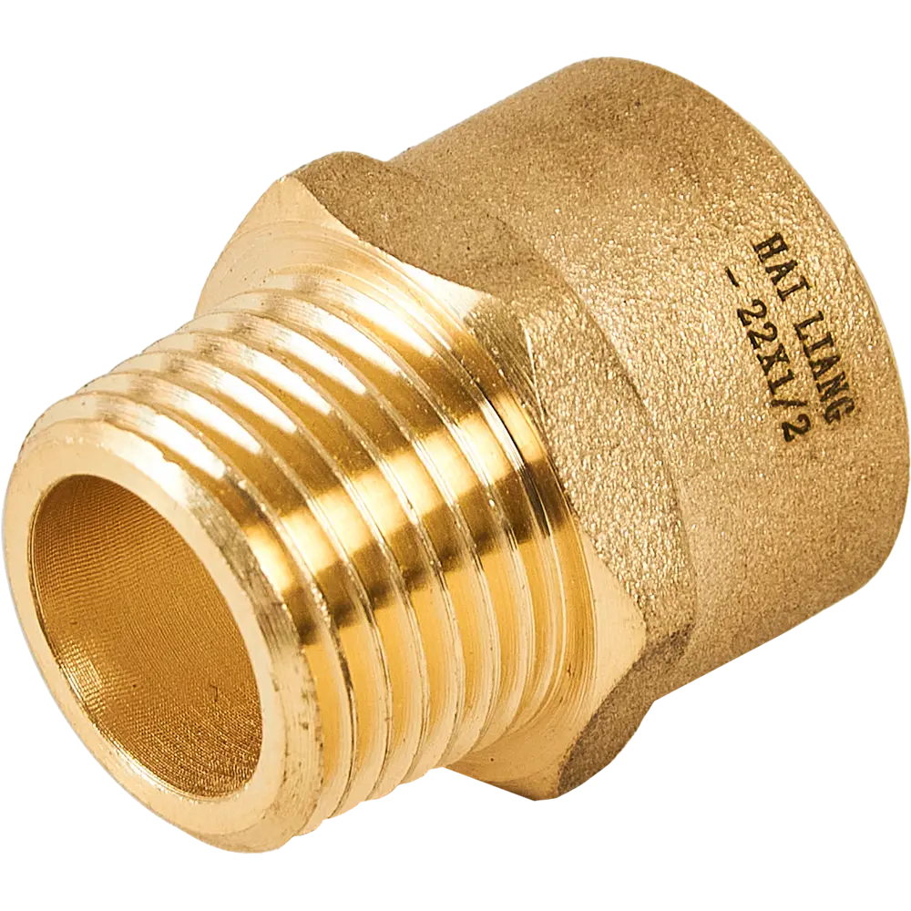 Муфта переходная Hailiang ø1/2"x22 мм наружная резьба медь 88673236 STLM-2174465 