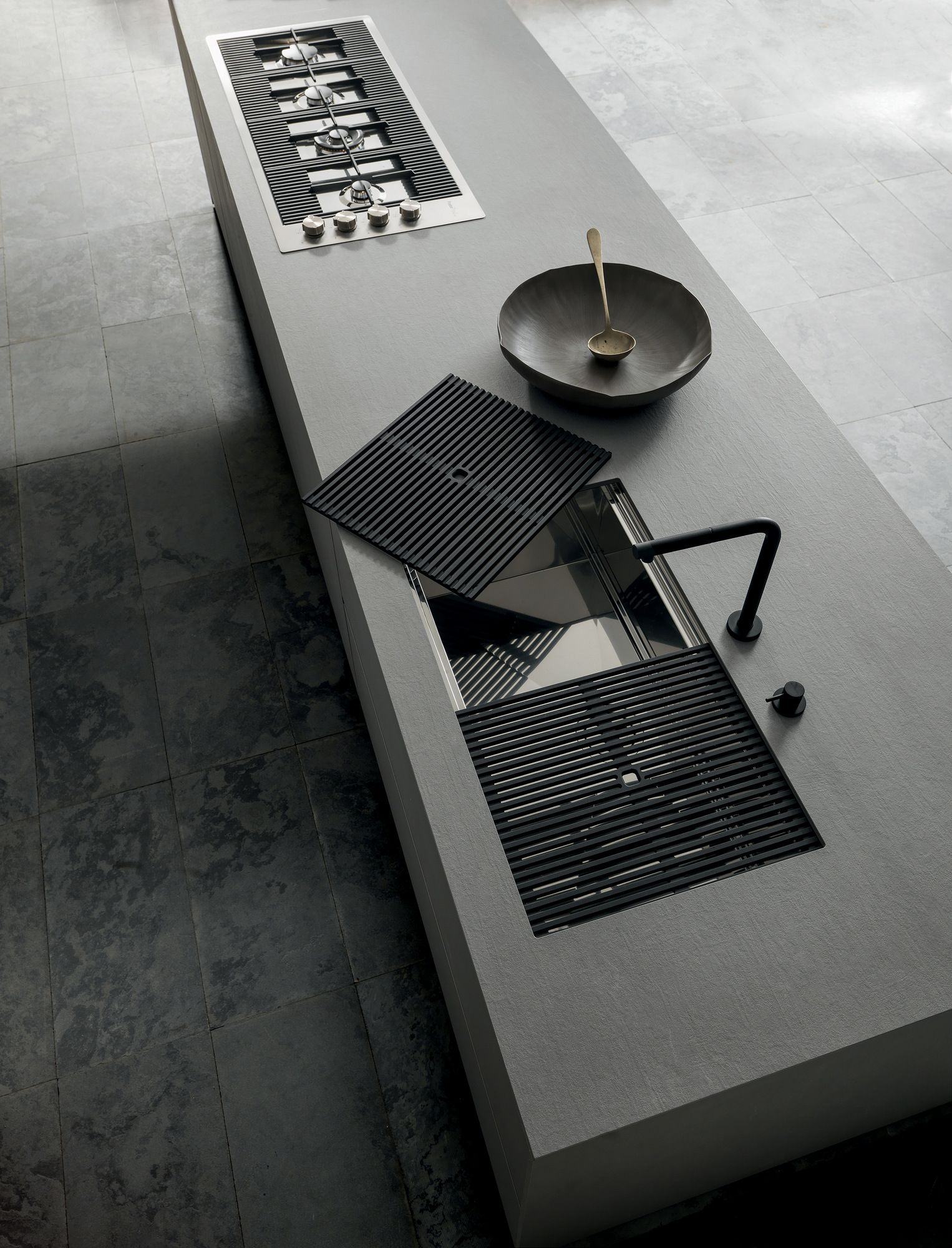 Выдвижная кухня с полуостровом в milltech MODULNOVA MH6 ARCH-00063072 - Вид №8