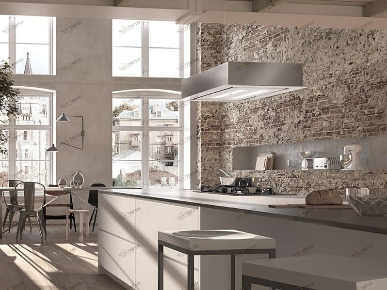 FABER Встроенная металлическая островная вытяжка в современном стиле с активированным углем  110.0324.939 