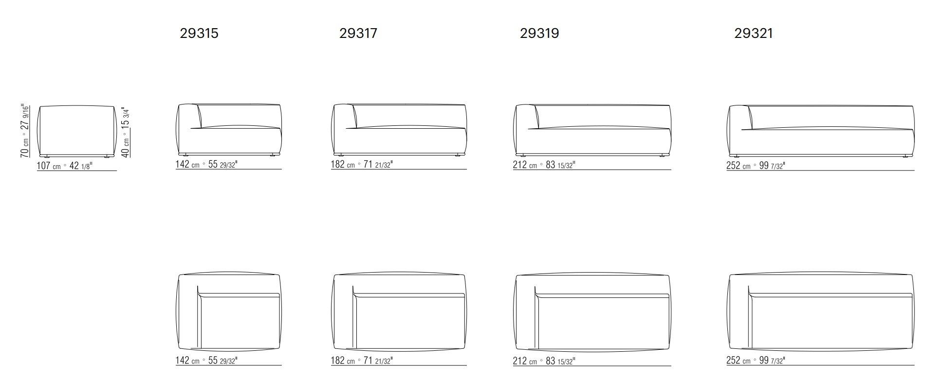 Тканевый диван с журнальной стойкой Flexform Perry ARCH-00141261 - Вид №15