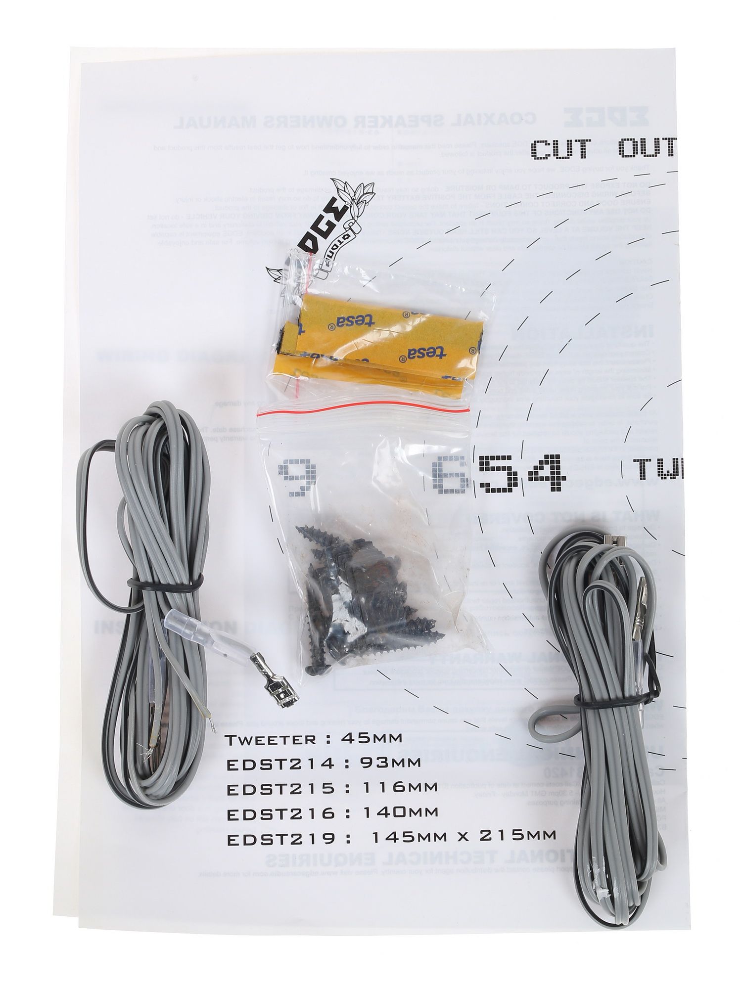 1245605 Коаксиальная акустическая система EDGE EDST-216-E6 STDN-0035442 - Вид №4