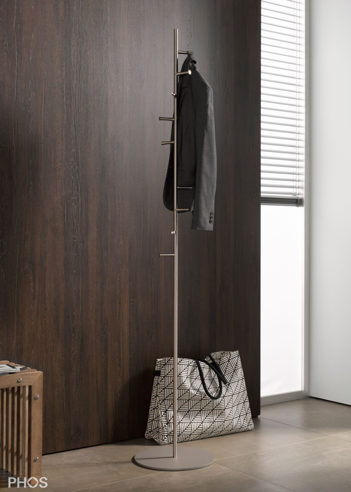 GSTH10F Вешалка для одежды с 10 струящимися крючками, основание: серое. PHOS  - Вид №1