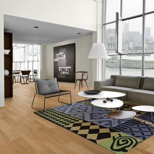 Паркетная доска Kahrs Дуб Бриз Линнея Полуматовая Брашированная 2600200568 - Вид №5