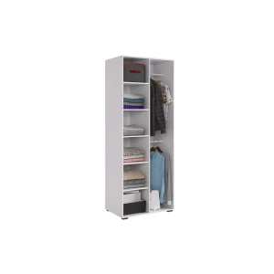 91671189 Шкаф распашной Mebelson 80x210x50 см 2 двери ЛДСП цвет белое дерево/белый матовый STLM-1503152