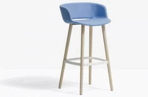 Pedrali Табурет высокий, обитый тканью, со спинкой Babila 2758/2