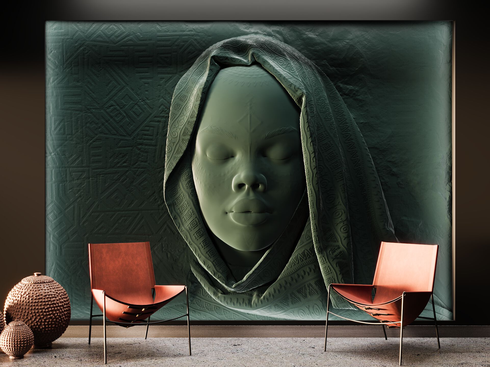 Трехмерная декоративная гипсовая панель WallDeco AFRICAN ARCH-00031339 - Вид №1