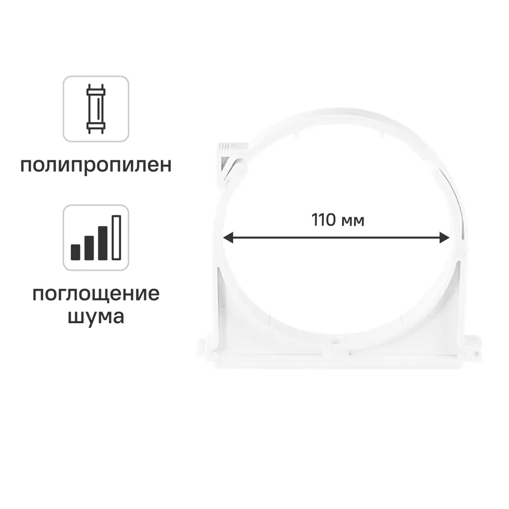 Хомут канализационный малошумный MONLID D110 мм полипропилен STLM-2177993