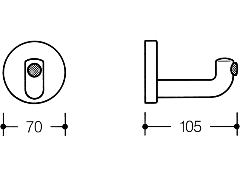 477.90.035 Крюк с дверным буфером HEWI System 111 | Polyamid  - Вид №18