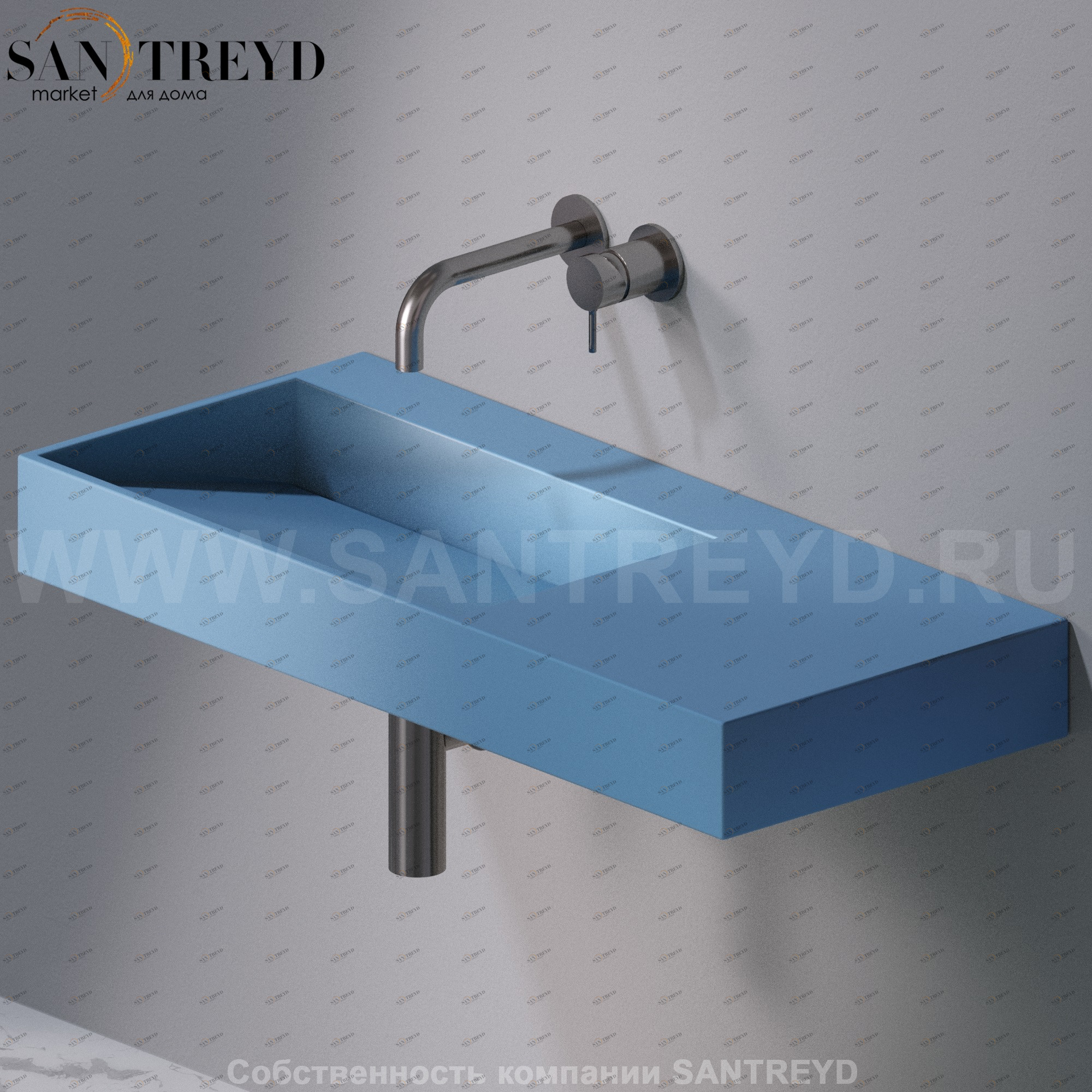 L013T1RPV4.141 Подвесная раковина настенная прямоугольная A. e T. Italia P35 AeT ITALIA