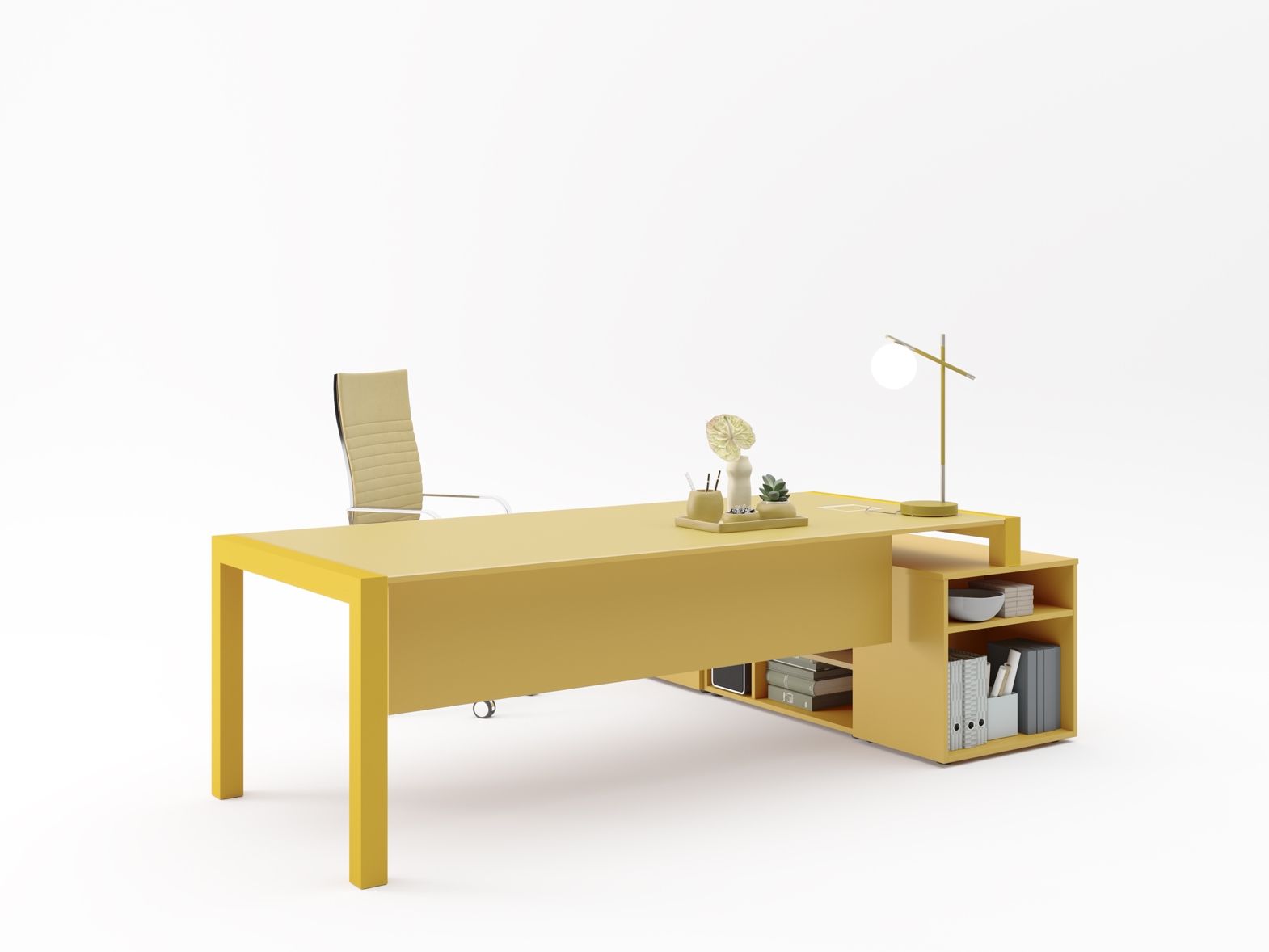 Исполнительный стол со встроенной полкой PROF Extralight ARCH-00070583 - Вид №4