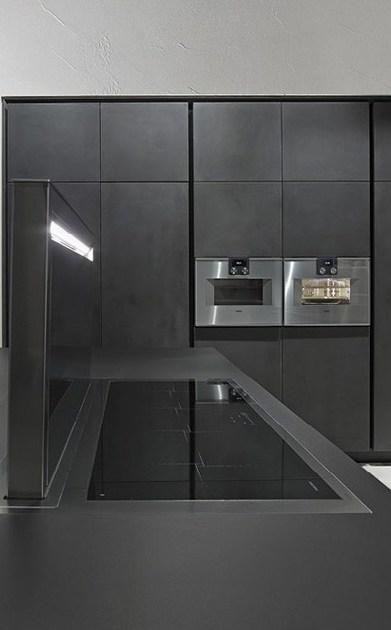 RIFRA Кухня с двойным островом из черного бетона One sun-id-1504045 - Вид №6