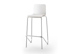 Высокий штабелируемый стул из шпона со спинкой