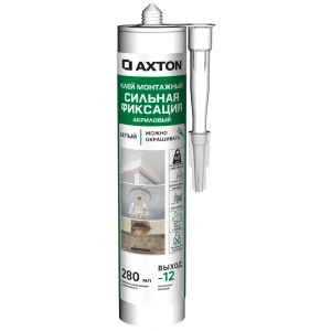Клей монтажный акриловый Axton белый 280 мл для молдингов 89352430