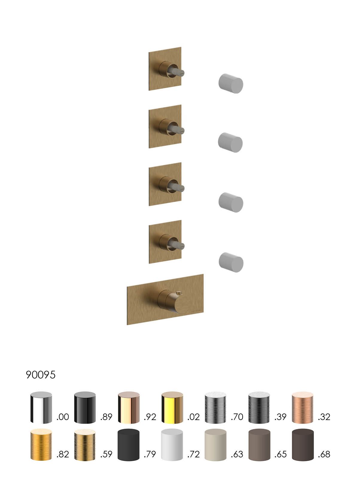 Термостатический смеситель для душа с 5 отверстиями Rubinetterie Frattini отдельная эстетика ARCH-00024890 - Вид №3