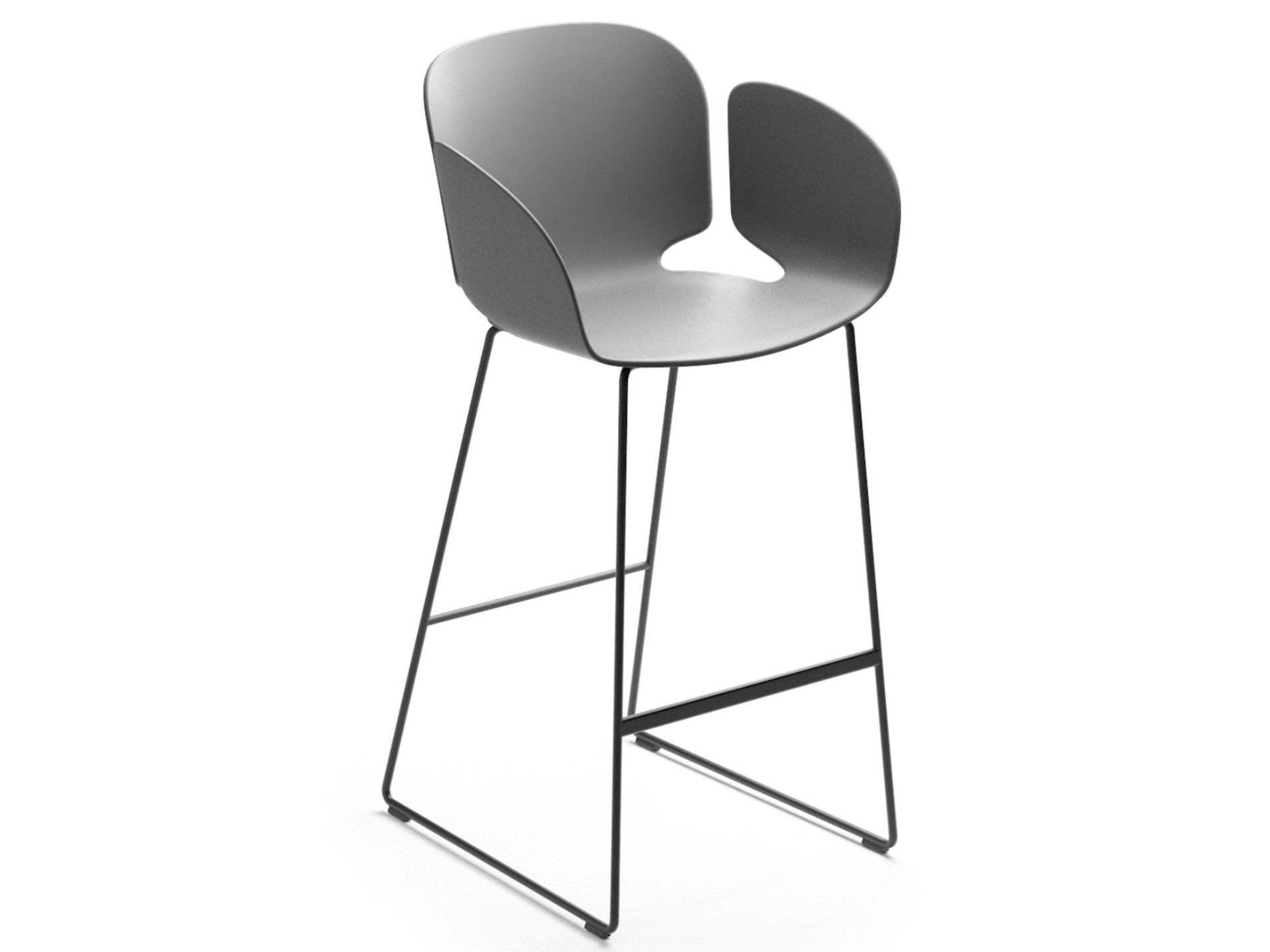 Высокий табурет из полипропилена с подлокотниками Sellex гнездо ARCH-00135132