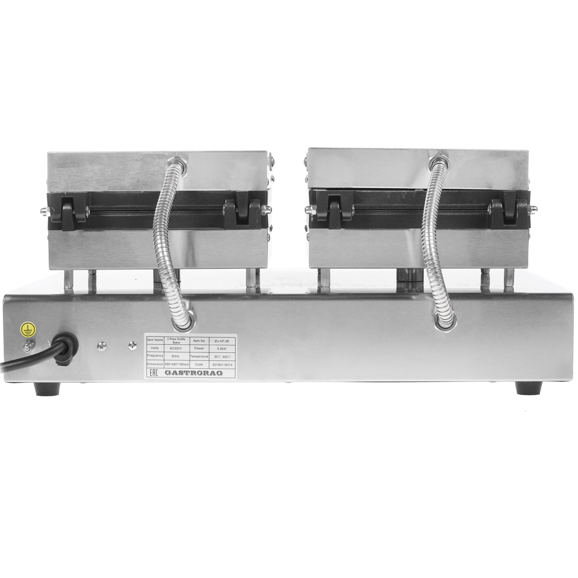8107411 Вафельница GASTRORAG ZU-HF-2E серебристый STDN-0094589 - Вид №6