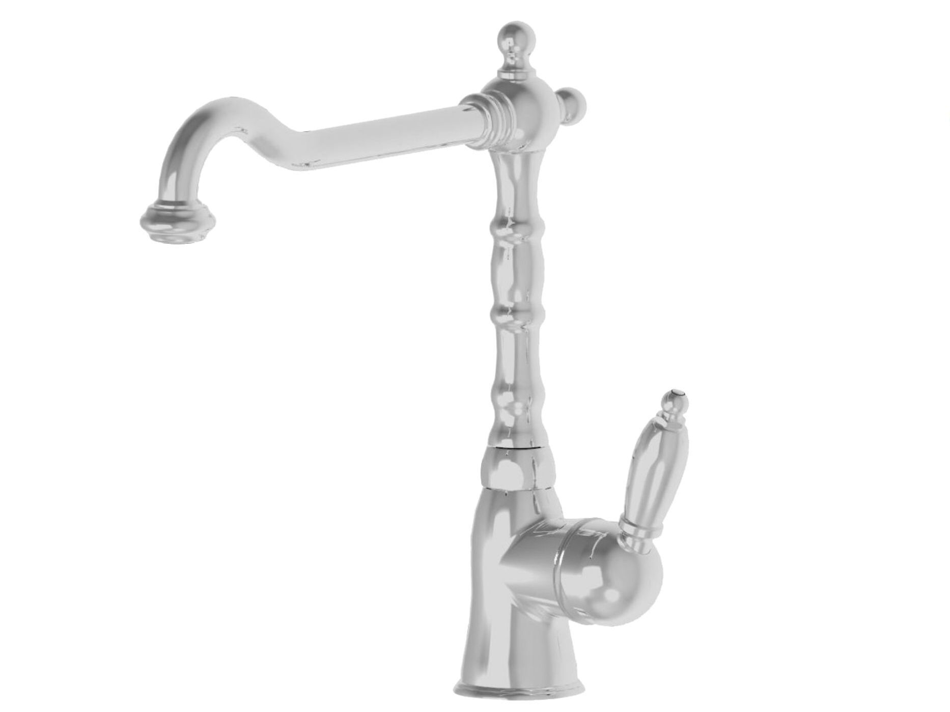 Однорычажный смеситель для кухни с поворотным изливом GATTONI ретро ARCH-00123040