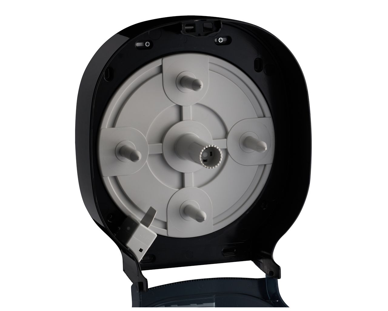 BEC302 Контейнер для четырех рулонов туалетной бумаги без сердцевины ONE, пластик АБС, черный Merida  - Вид №2