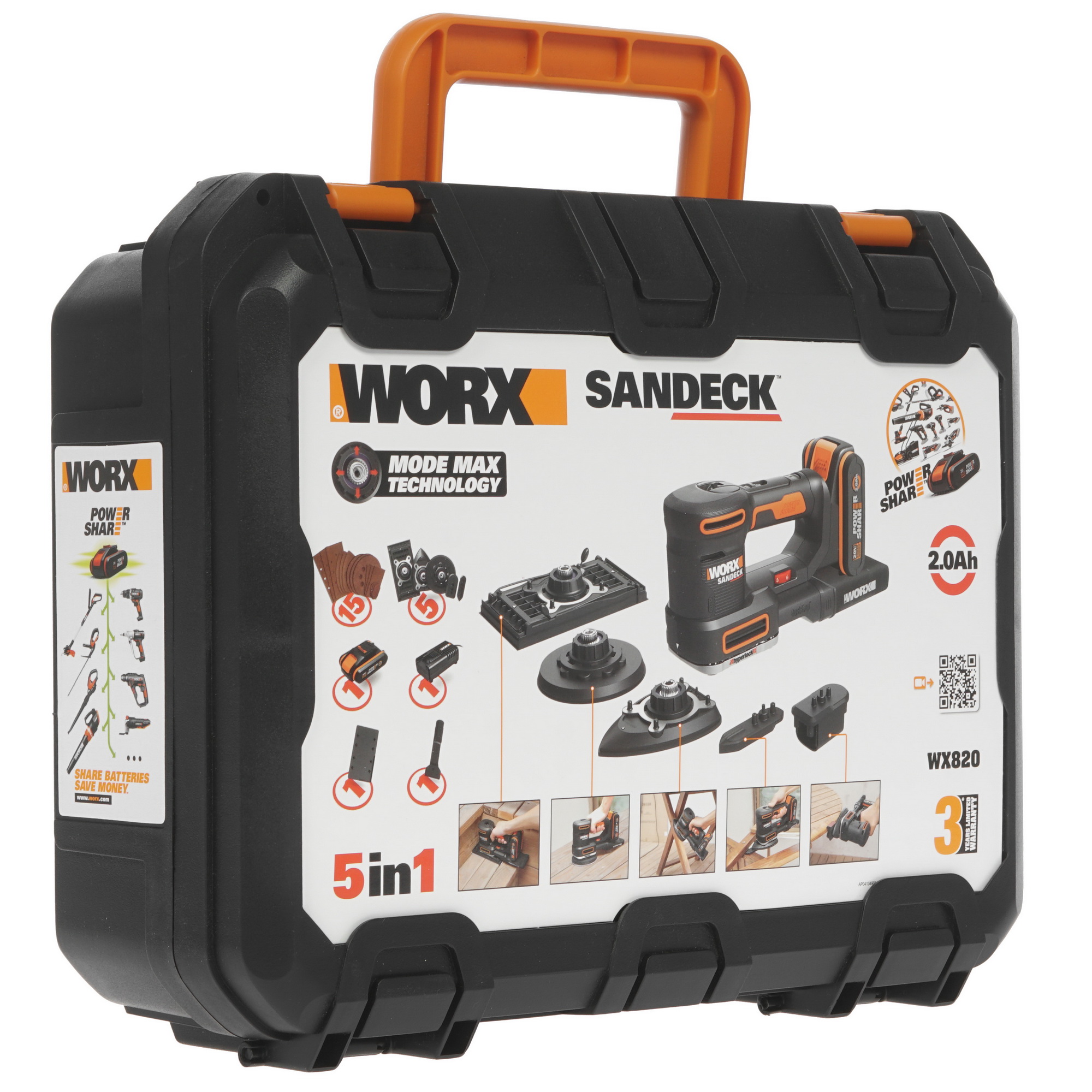 Виброшлифовальная машина Worx WX820 PowerShare 20V 8143020 STDN-0102527 - Вид №8