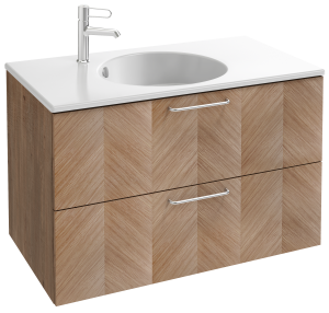 EB2523-R5-NR4 Тумба под столешницу 90 см, 2 ящика, хромированная ручка JACOB DELAFON ODÉON RIVE GAUCHE