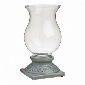 Подсвечник керамический на 1 свечу бирюзовый To4rooms TO4ROOMS  00-3838846 Зеленый;прозрачный