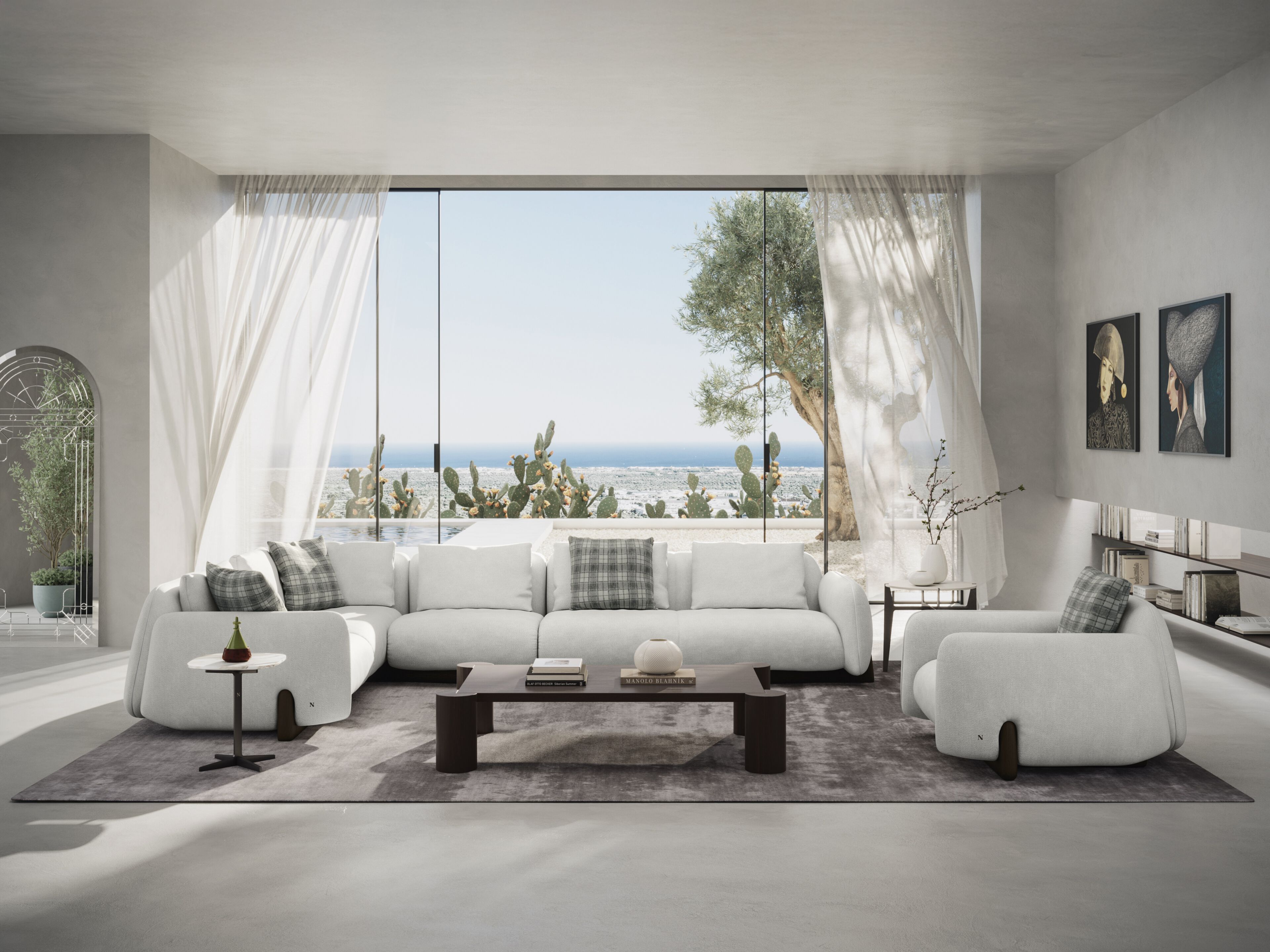 Тканевое кресло с подлокотниками Natuzzi Italia Mirai ARCH-00028953 - Вид №3