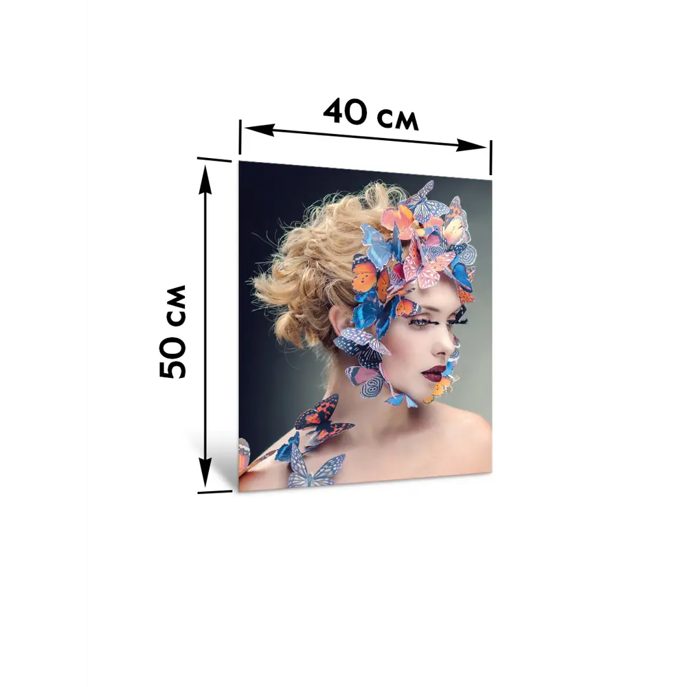 Картина на стекле Модель и бабочки AG 40-211 40x50 см POSTERMARKET STLM-2129206 - Вид №6
