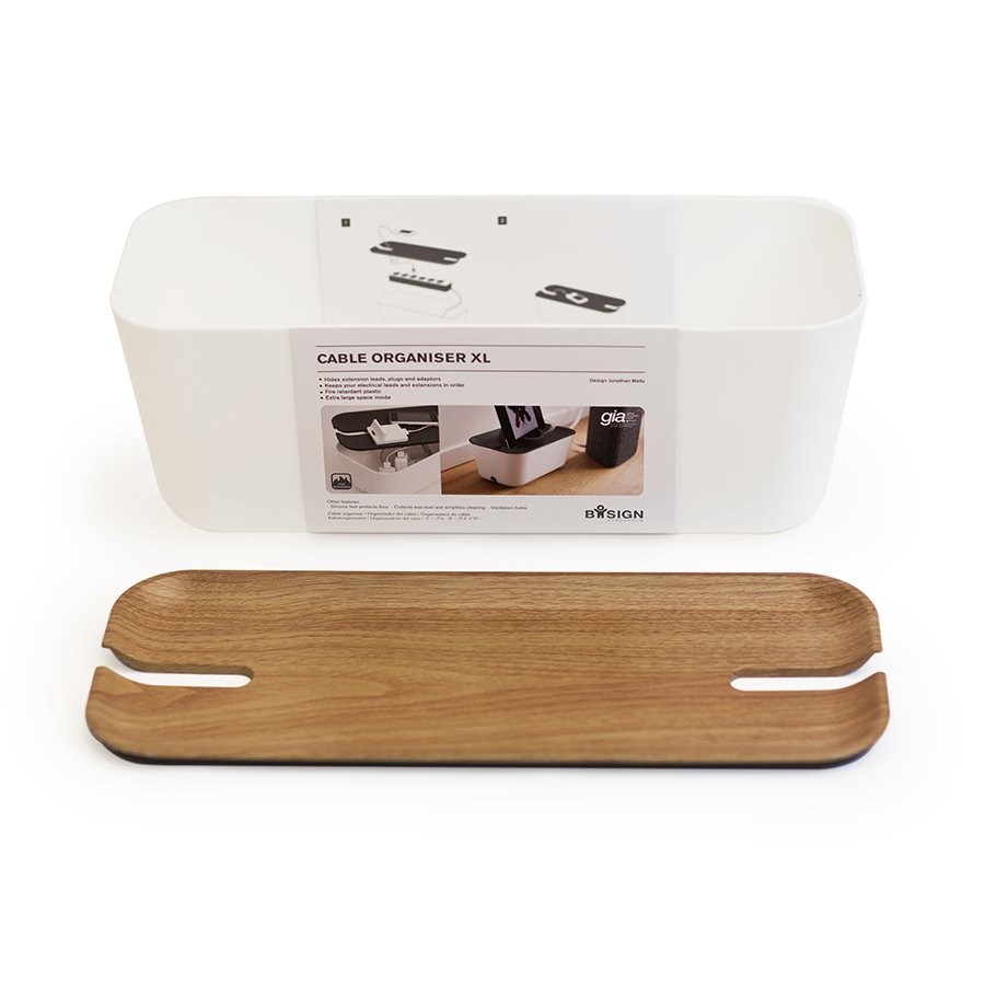 Органайзер бело-коричневый для проводов большой Hideaway BOSIGN  00-3872109 Белый;коричневый  - Вид №5