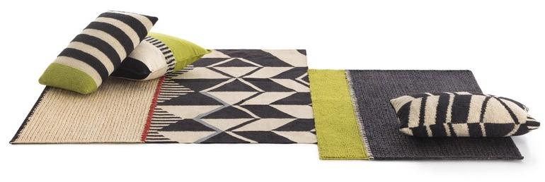 GAN Прямоугольный шерстяной коврик ручной работы с геометрическими мотивами Rustic chic sun-id-1470521 - Вид №1