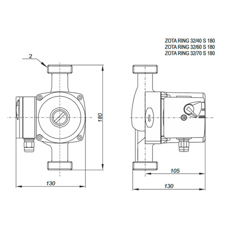 Циркуляционный насос ZOTA RING 32-60 180 RING3260180 - Вид №2